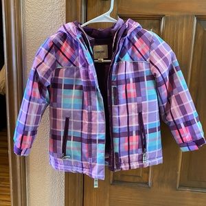 Cherokee Toddler Winter Coat lined with second removable coat 4T